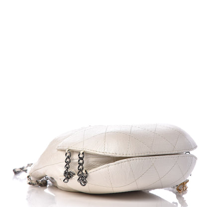 Chanel Aged Calfskin Quilted Small Gabrielle Bucket White 4 of 11