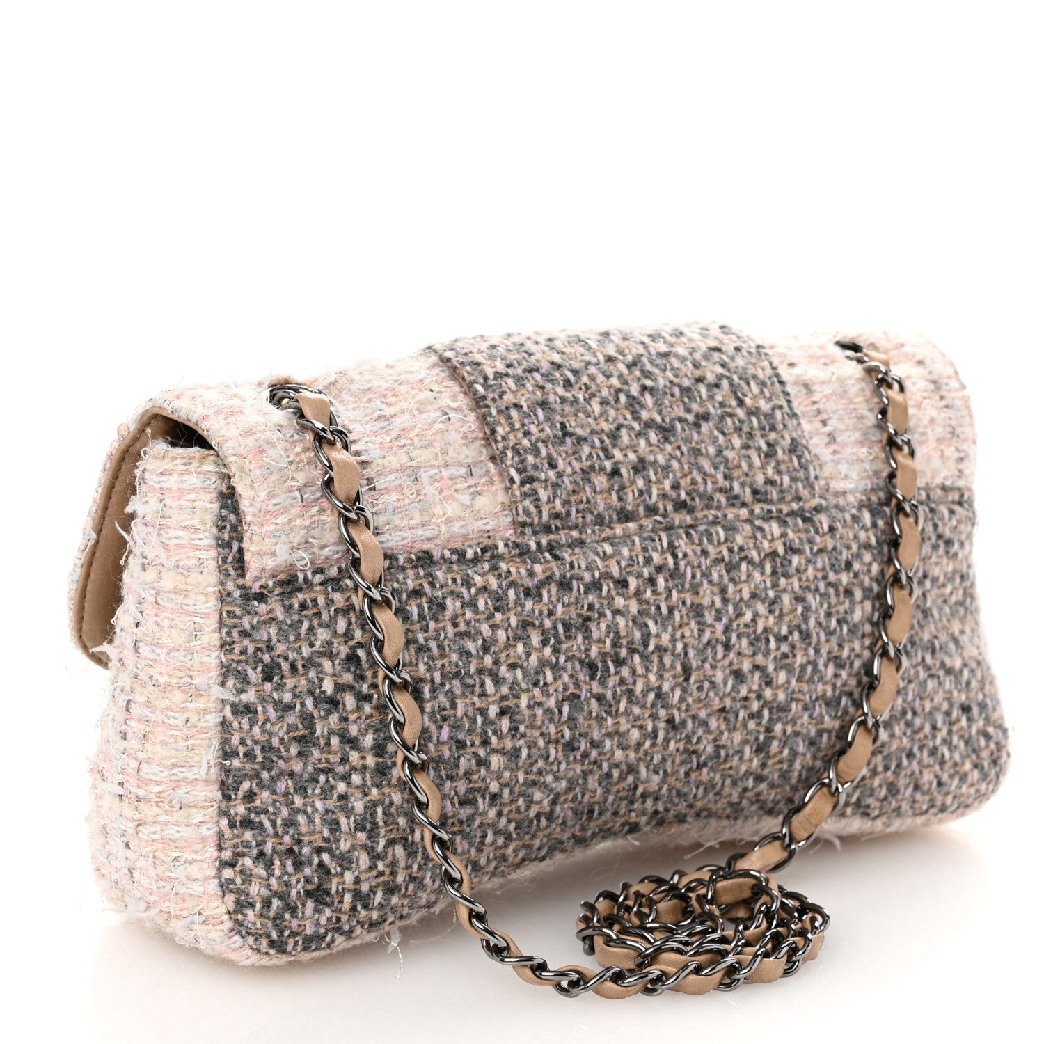 Chanel Tweed Medium Fantasy Flap Grey 3 of 12