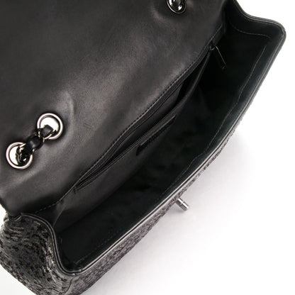 Chanel Sequin Lambskin Jumbo Moonlight on Water Flap Black 5 of 9