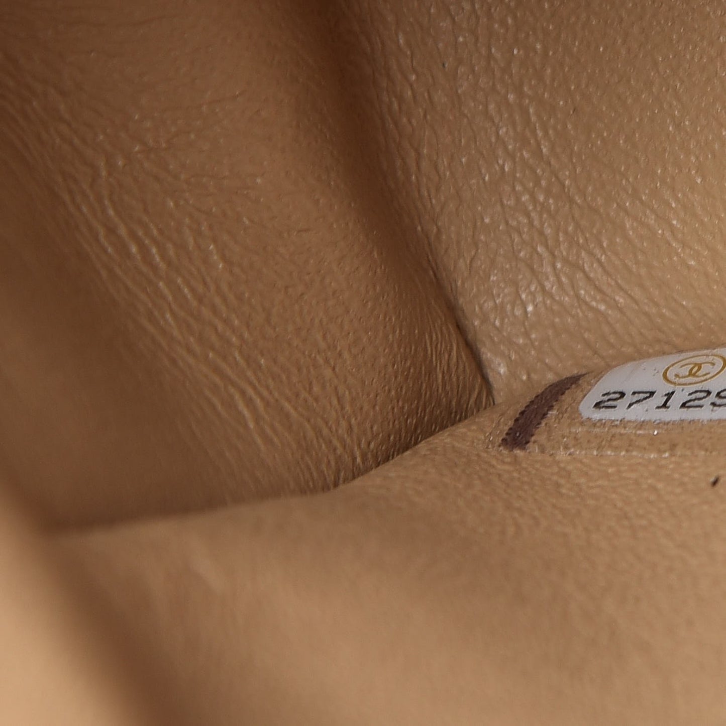 Lambskin Quilted Mini Rectangular Flap Beige