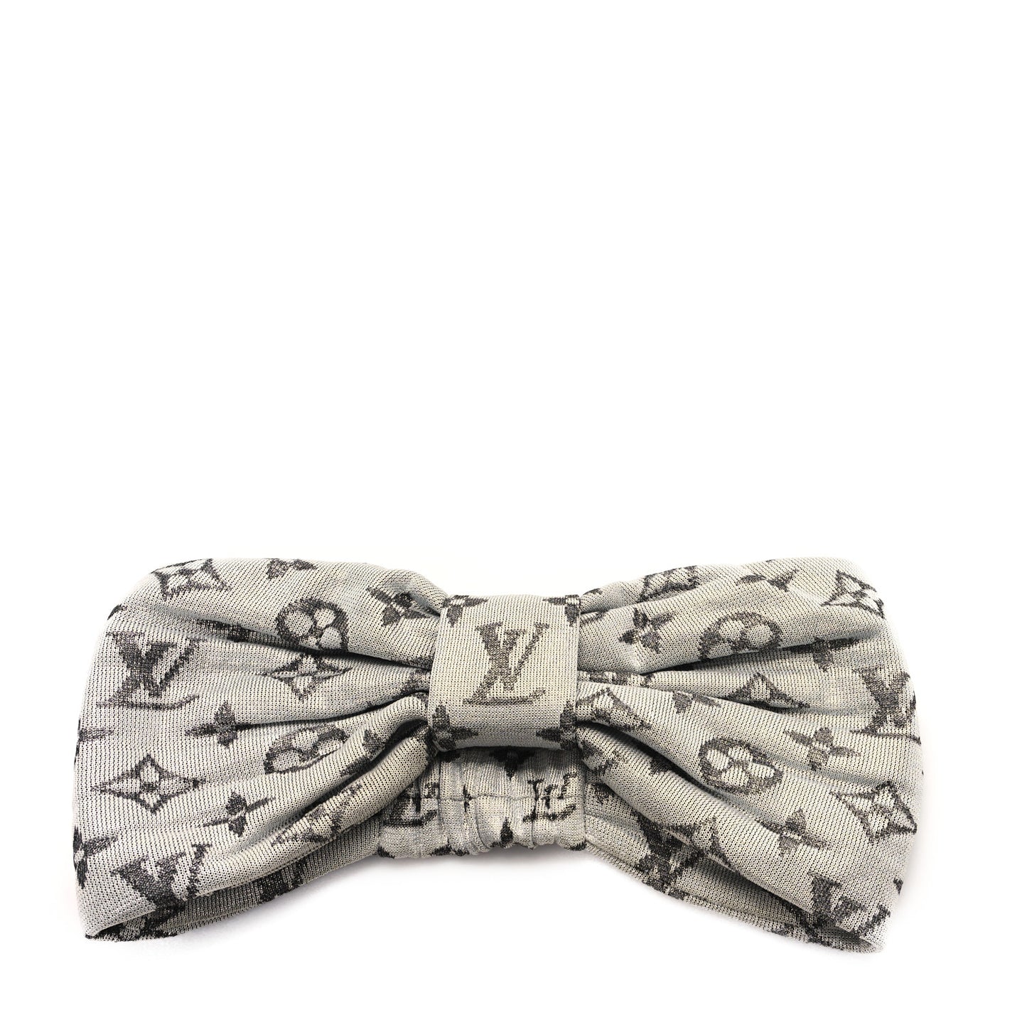 Silk Monogram LV Pool Party Turban Headband Argent
