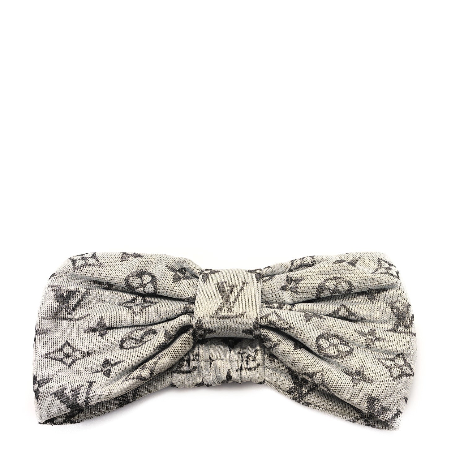 Louis Vuitton Silk Monogram LV Pool Party Turban Headband Argent 1 of 6