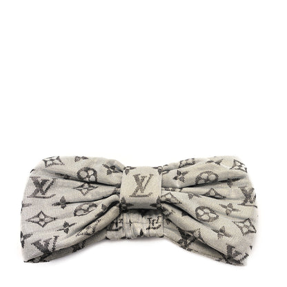 Louis Vuitton Silk Monogram LV Pool Party Turban Headband Argent