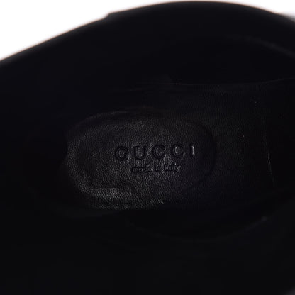 Gucci Calfskin Tess Horsebit Ankle Boots 37.5 Black 8 of 9