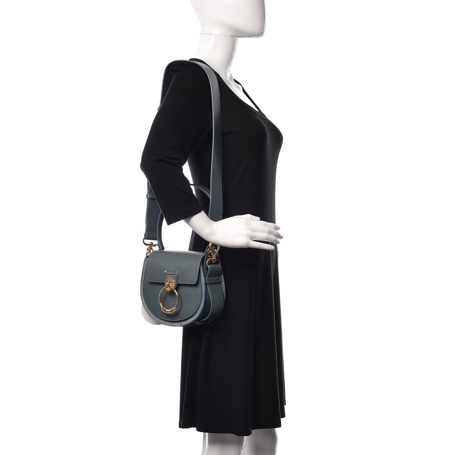 Chloe Calfskin Small Tess Bag Cloudy Blue 2 of 10