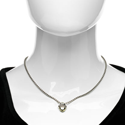 David Yurman Sterling Silver 14K Yellow Gold Acorn Pendant Necklace 2 of 5