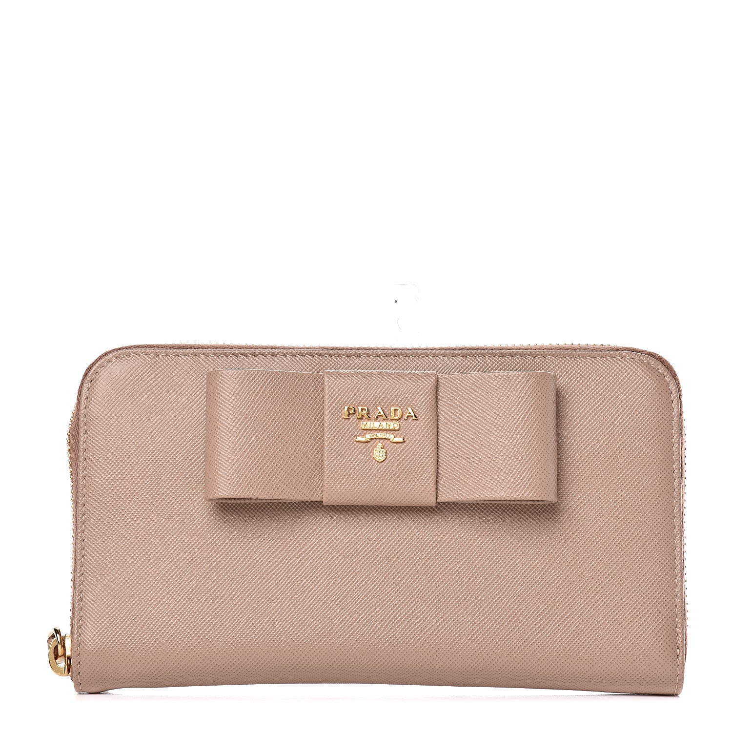 Prada Saffiano Fiocco Bow Zip Around Wallet Cammeo 1 of 10