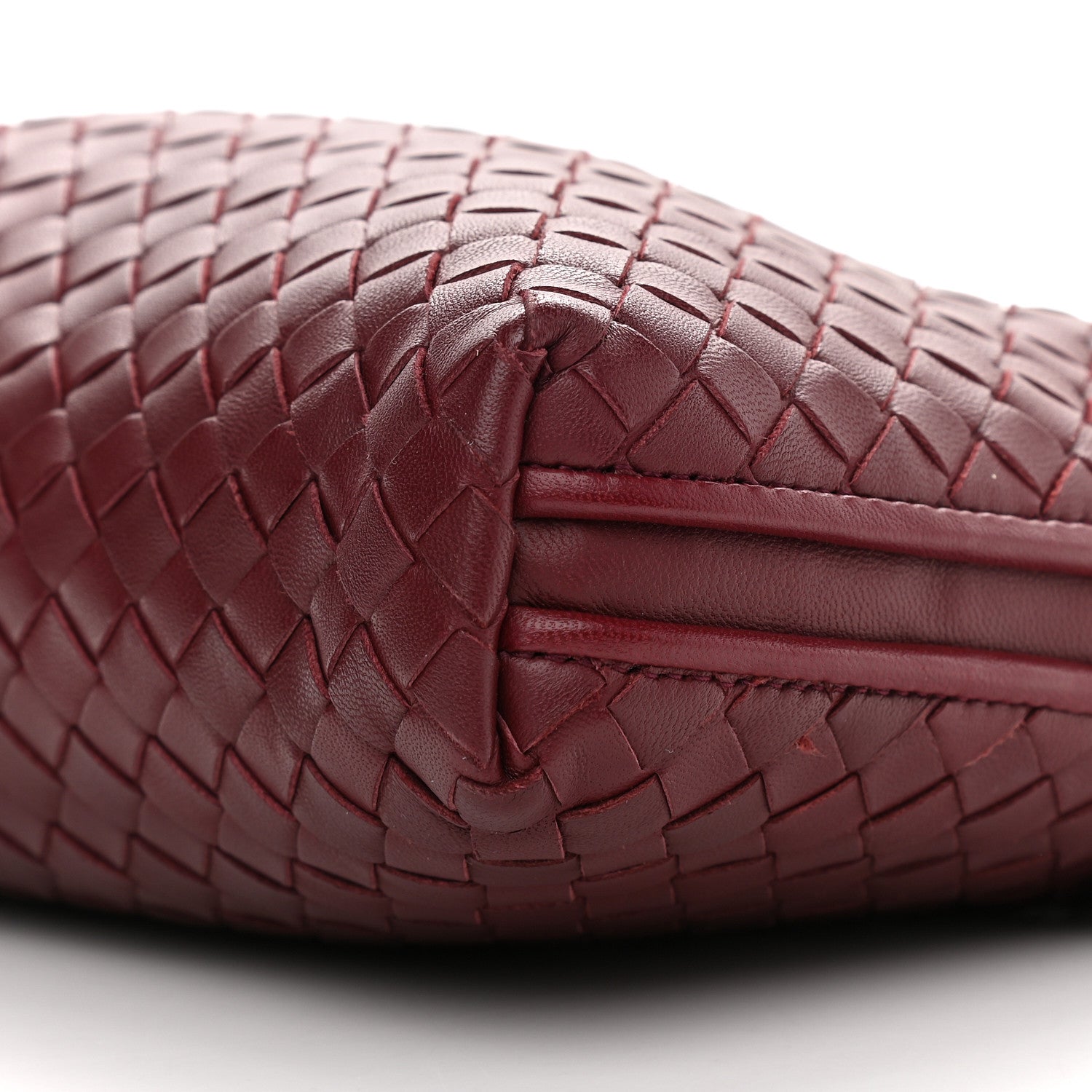 Bottega Veneta Nappa Intrecciato Pillow Crossbody Messenger Dark Red 9 of 9
