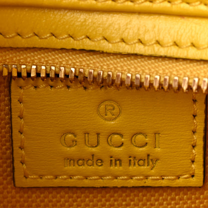 Gucci Calfskin Monogram Mini Moon Side Shoulder Bag Yellow 6 of 10