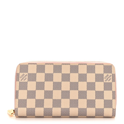 Louis Vuitton Damier Azur Zippy Wallet Rose Ballerine 1 of 8