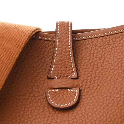 Hermes Taurillon Clemence Evelyne III PM Gold 8 of 10