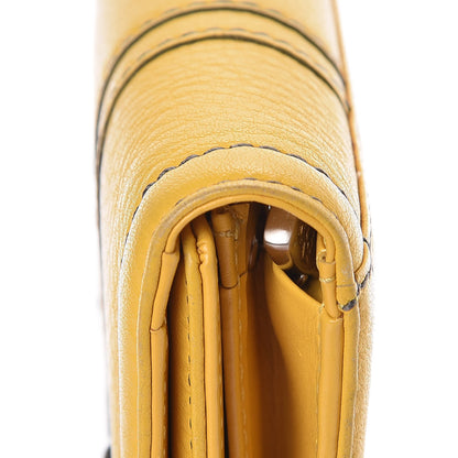 MCM Calfskin Medium Tri-Fold Flap Wallet Yellow 18 of 19