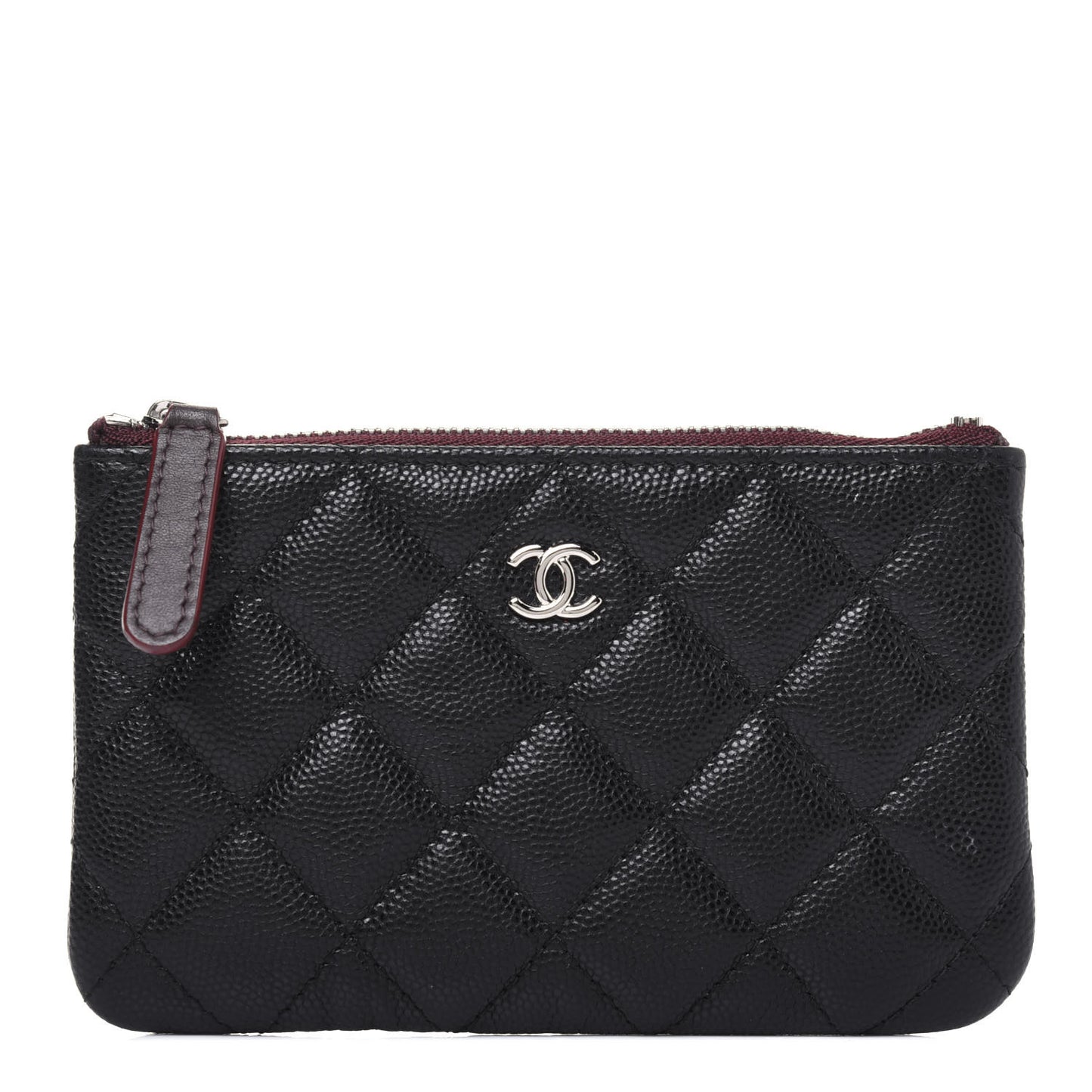 Caviar Quilted Small Cosmetic Case Black