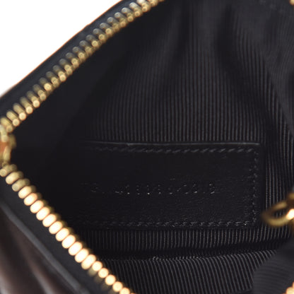 Saint Laurent Calfskin Matelasse Monogram Key Pouch Black 7 of 8