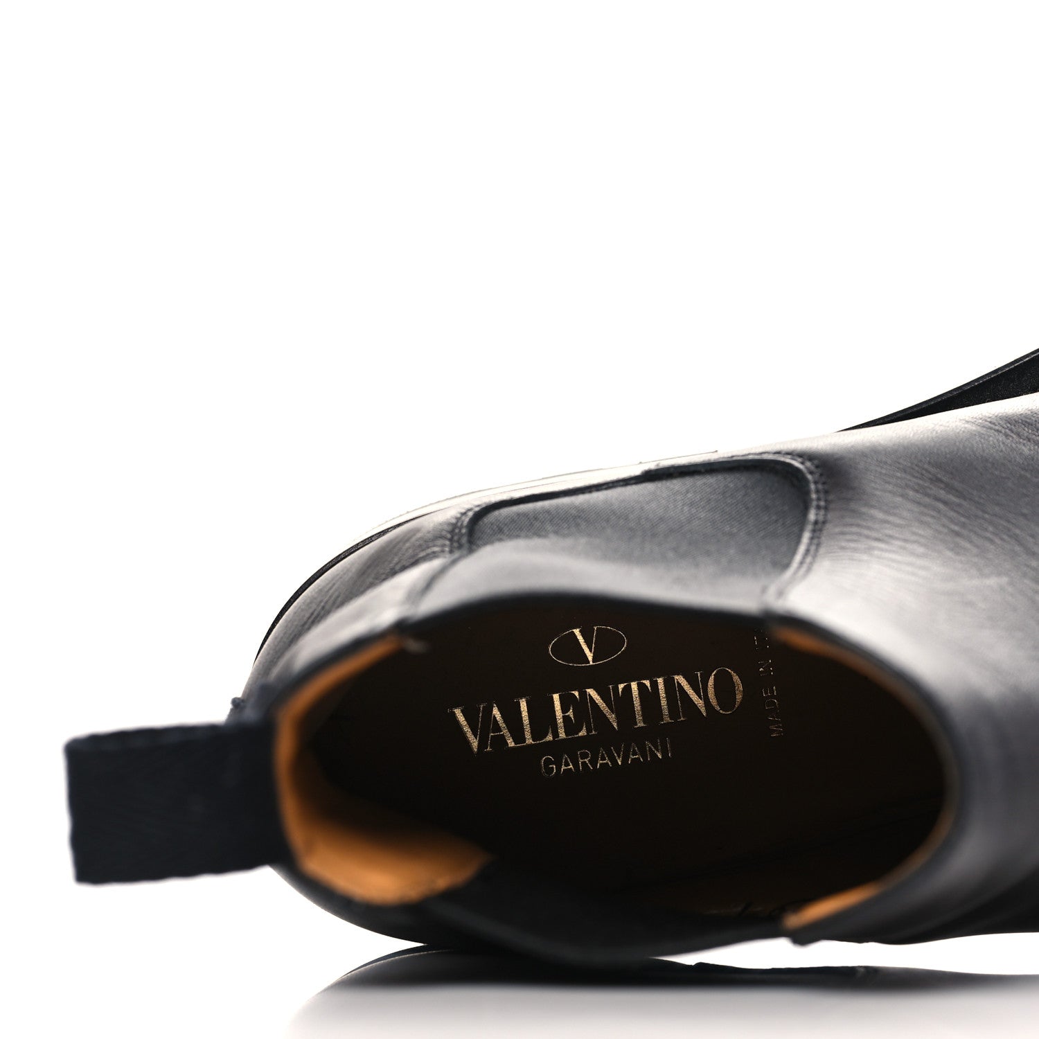 Valentino Garavani Calfskin Mens Roman Stud Chelsea Ankle Boots 39.5 Black 7 of 8
