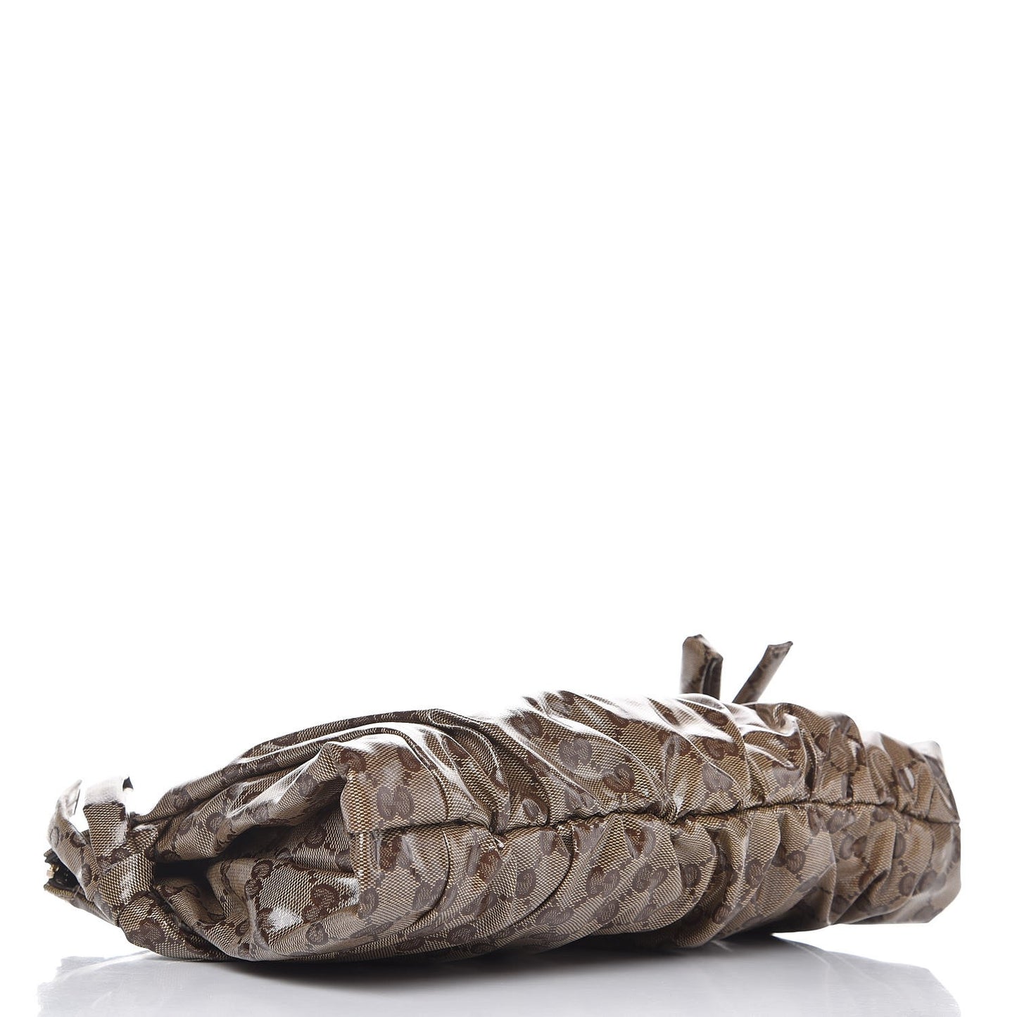 Crystal Monogram Large Hysteria Clutch Brown