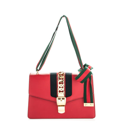 Gucci Calfskin Small Sylvie Shoulder Bag Hibiscus Red 1 of 6