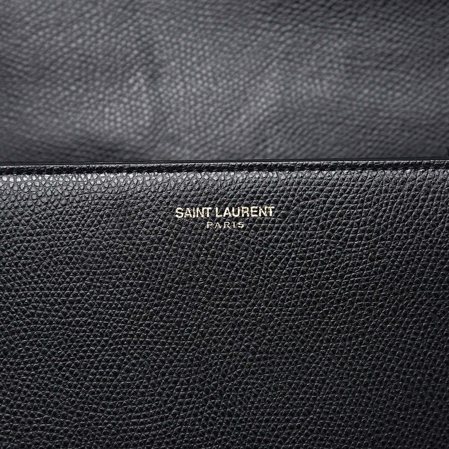 Saint Laurent Textured Calfskin Medium Classic Monogram Universite Bag Black 5 of 14