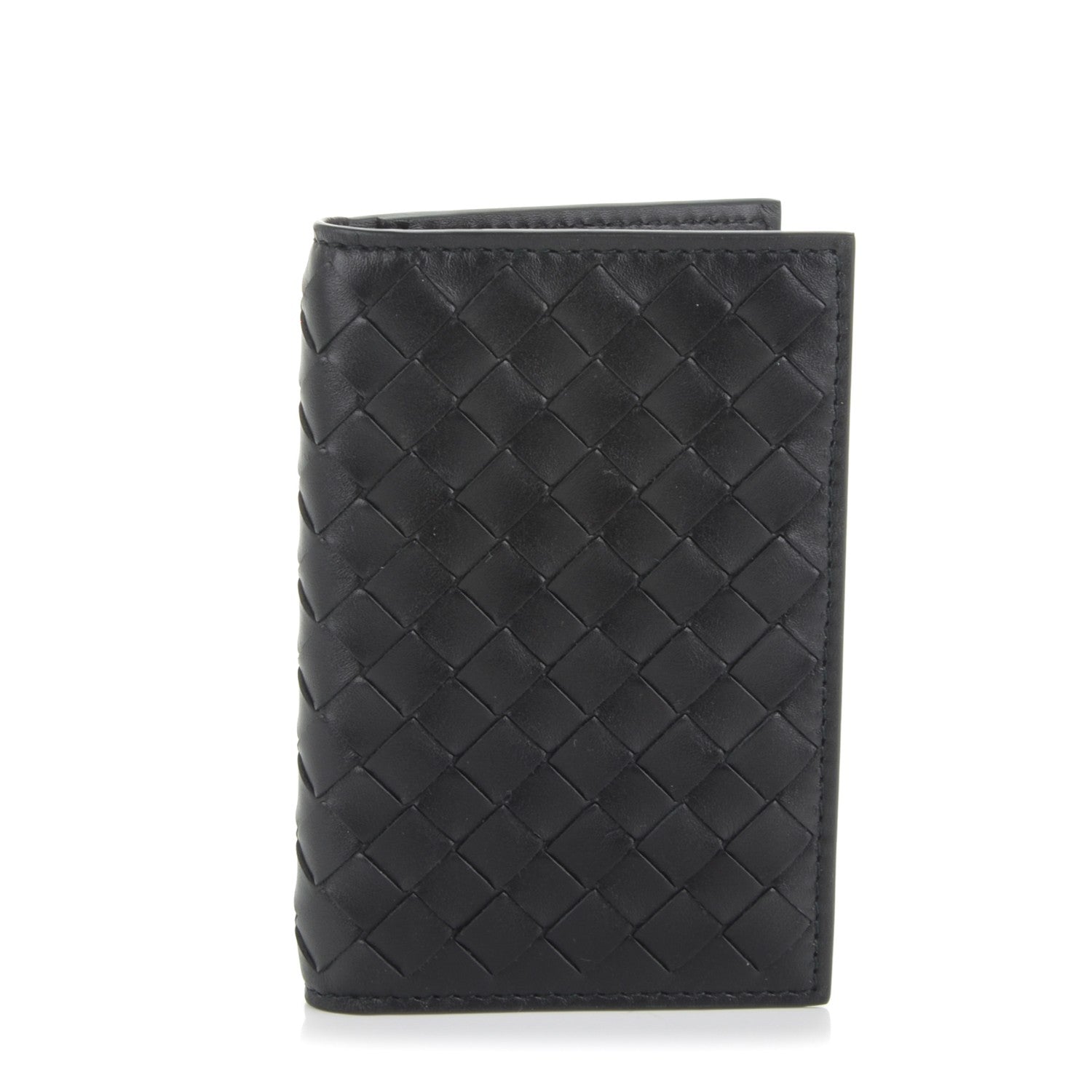 Bottega Veneta Intrecciato VN Card Case Nero Black 1 of 7