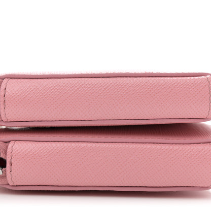 Prada Saffiano Mini Triangle Crossbody Pouch Petalo 9 of 10