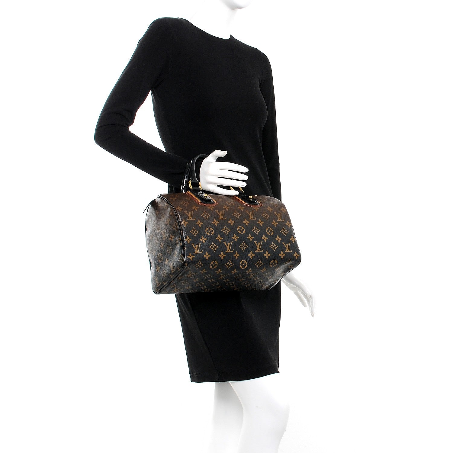 Louis Vuitton Monogram Mirage Speedy 30 Black 2 of 7