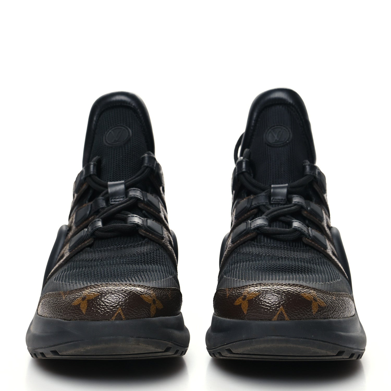 Louis Vuitton Calfskin Patent Monogram LV Archlight Sneakers 39.5 Black 2 of 8