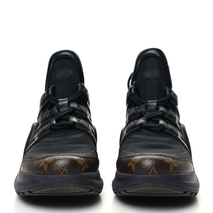 Louis Vuitton Calfskin Patent Monogram LV Archlight Sneakers 39.5 Black 2 of 8