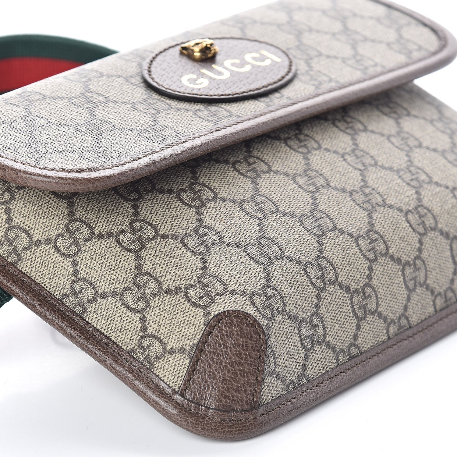 Gucci GG Supreme Monogram Neo Vintage Web Belt Bag Brown 9 of 10