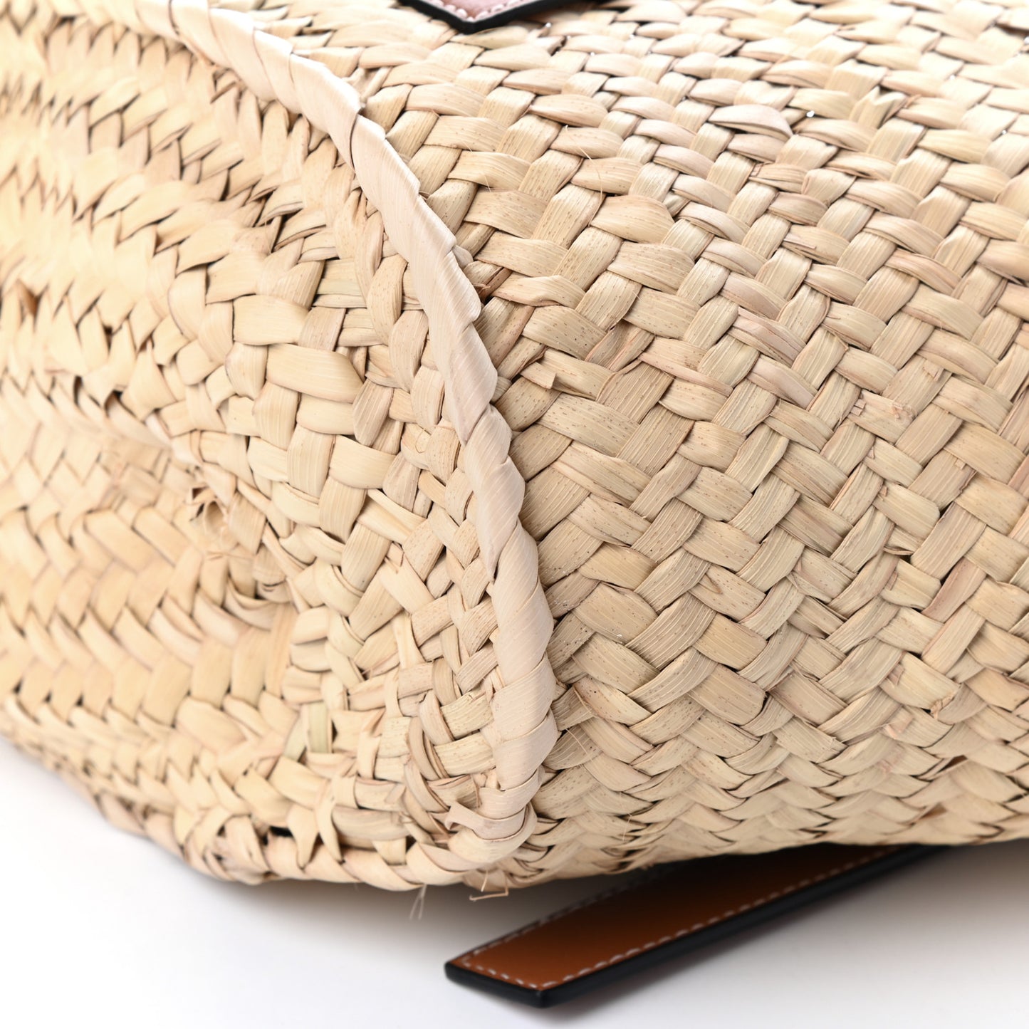 Raffia Basket Tote Bag Natural Tan