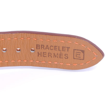 Hermes Stainless Steel Swift 21mm Heure H Hour Quartz Watch Orange 6 of 7