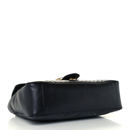 Gucci Calfskin Matelasse Large GG Marmont Shoulder Bag Black 4 of 12