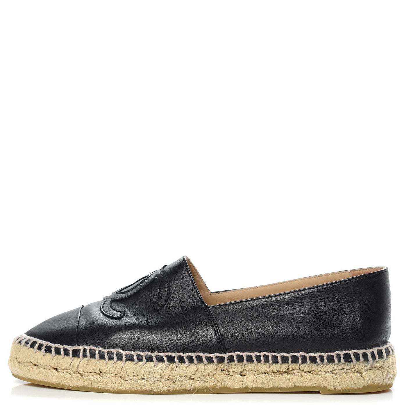 Lambskin CC Espadrilles 40 Black