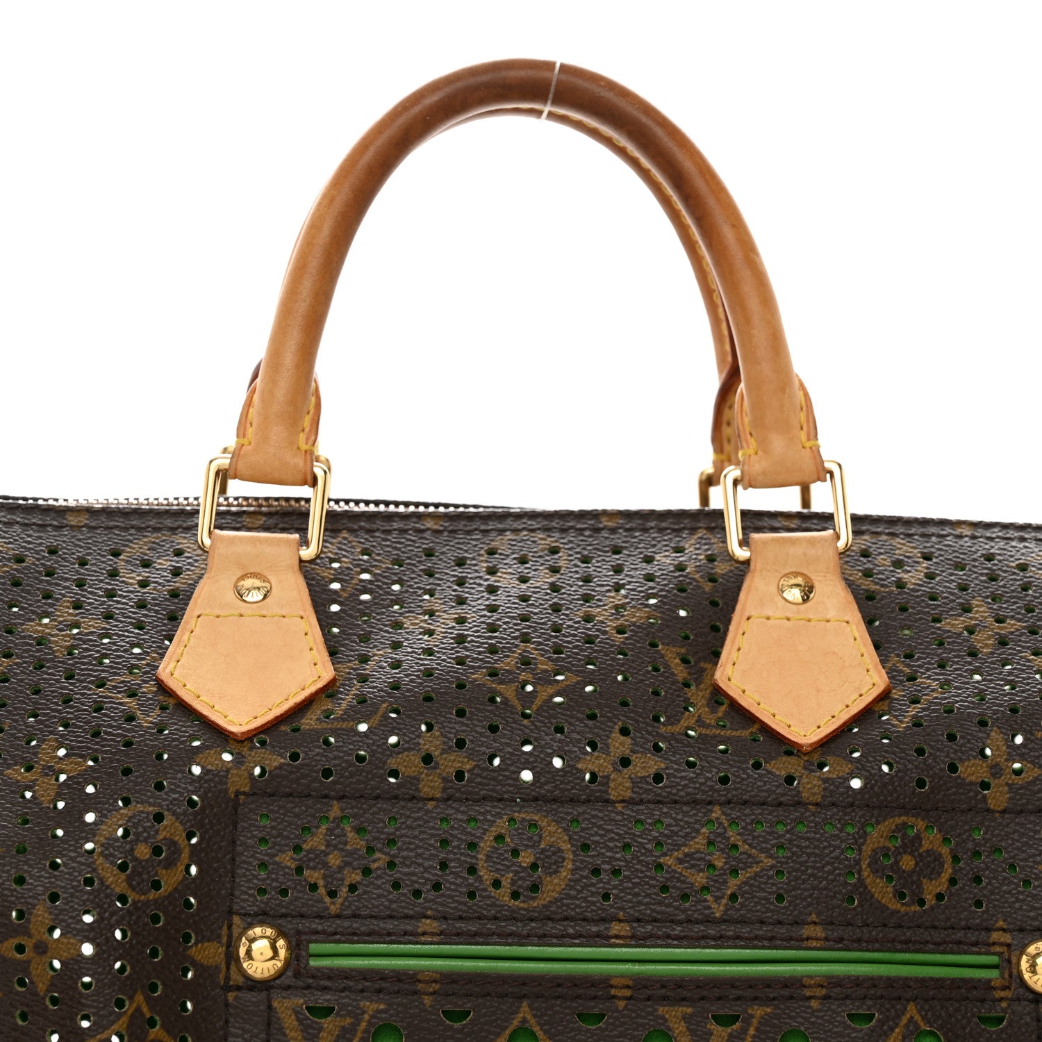 Louis Vuitton Monogram Perforated Speedy 30 Green 9 of 11