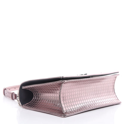 Christian Dior Metallic Patent Micro-Cannage Medium Diorama Flap Bag Pink 4 of 9