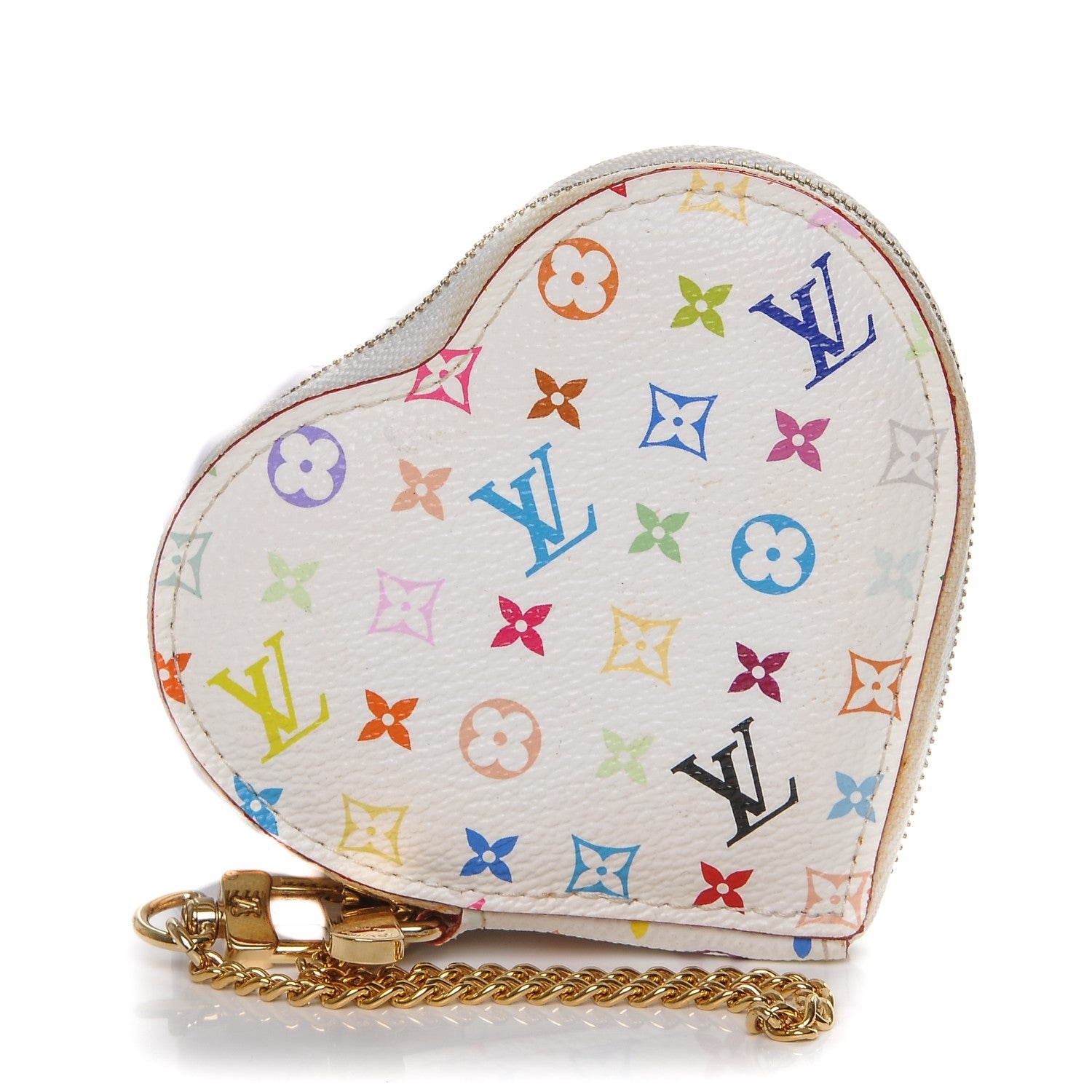 Louis Vuitton Monogram Multicolor Coeur Heart Coin Purse White 1 of 9