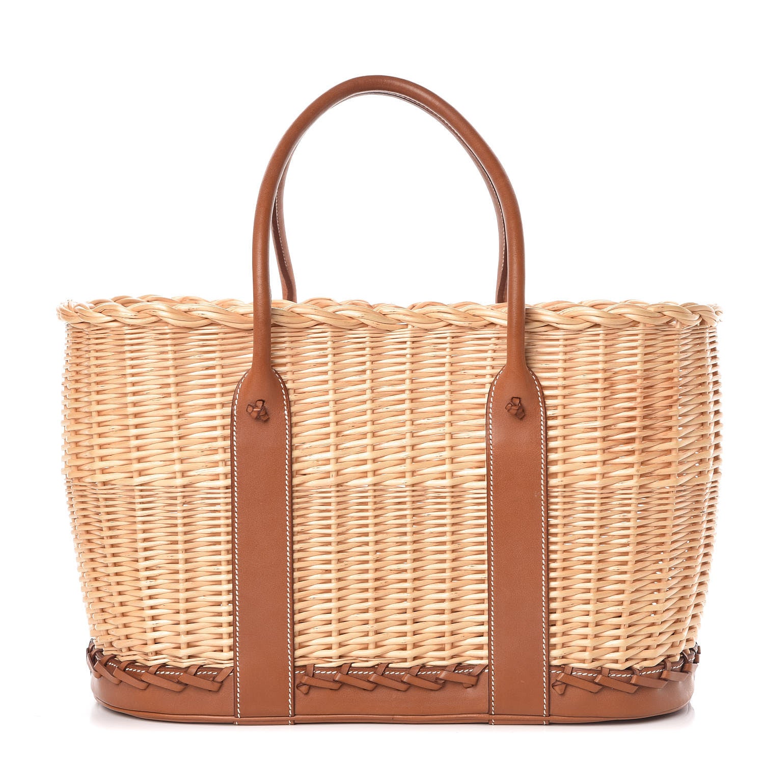 Hermes Barenia Wicker Osier Garden Party 1 of 11