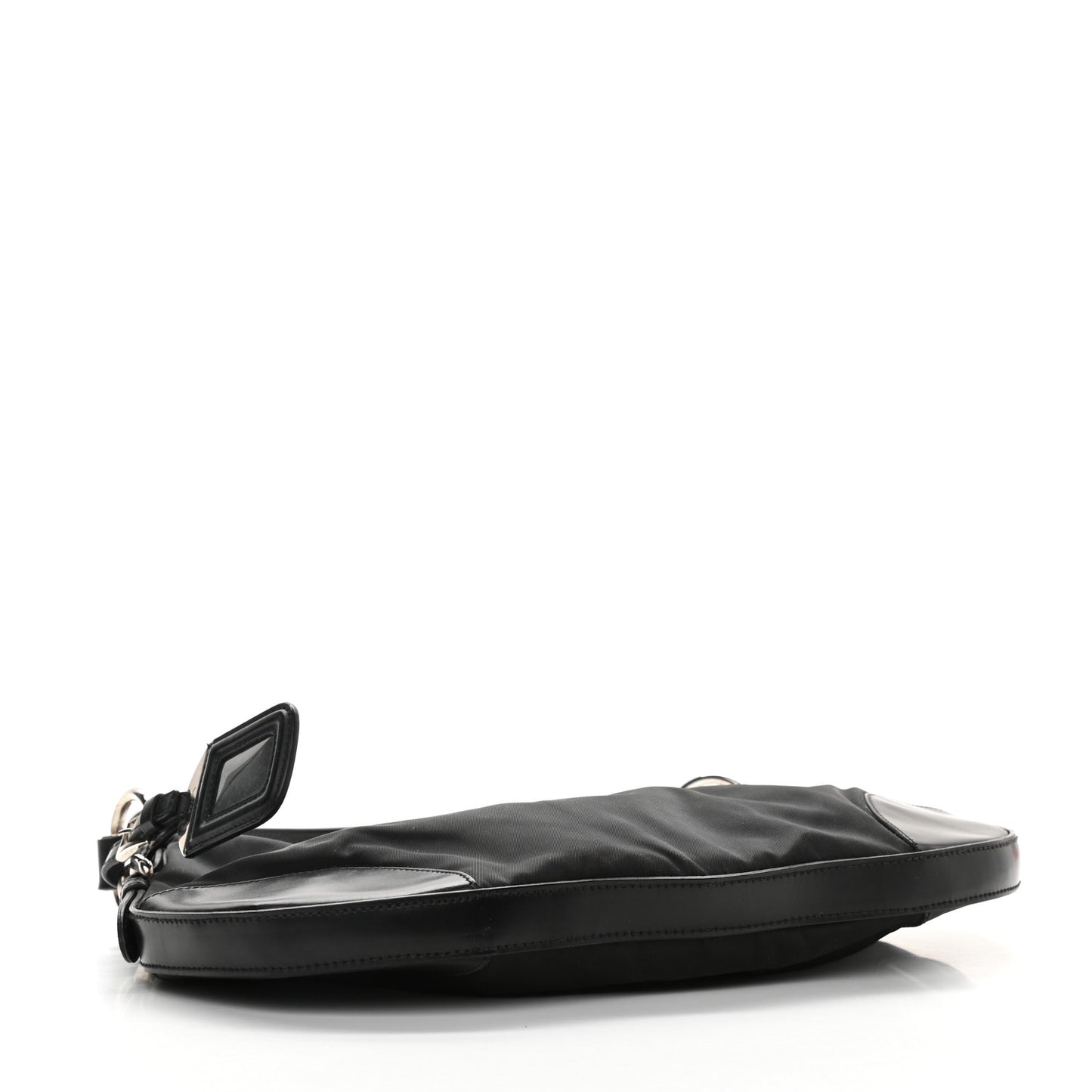 Tessuto Nylon Calfskin Bag Black