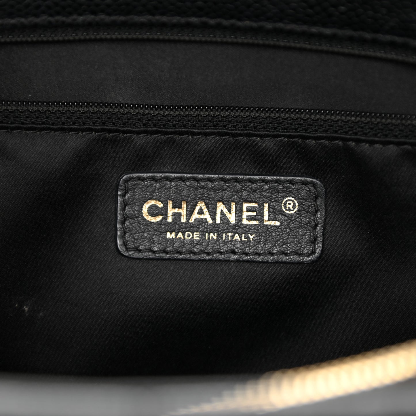 Caviar Quilted Grand Shopping Tote GST Black