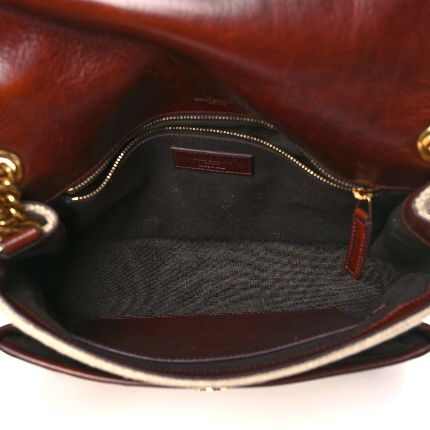 Cotton Canvas Vintage Calfskin Monogram Medium Niki Chain Satchel Natural Chocolate
