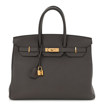 Hermes Togo BIRKIN 35 Etain 1 of 11