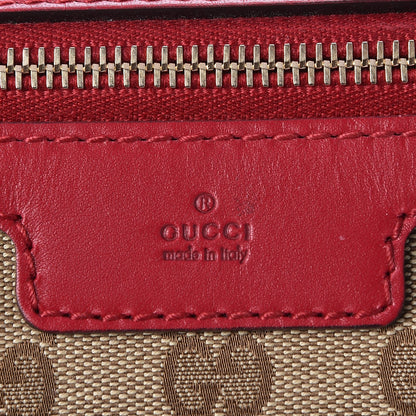 Gucci Monogram Medium Joy Boston Beige Red 9 of 10
