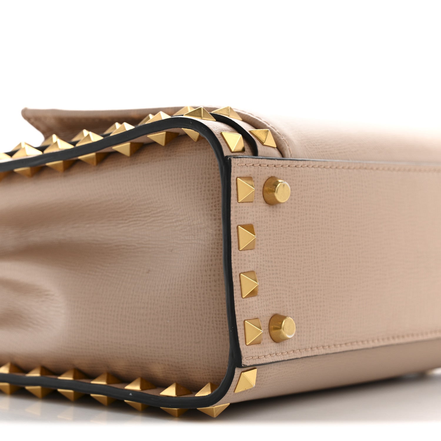 Valentino Garavani Vitello Small Rockstud Alcove Top-Handle Bag Rose Cannelle 9 of 14