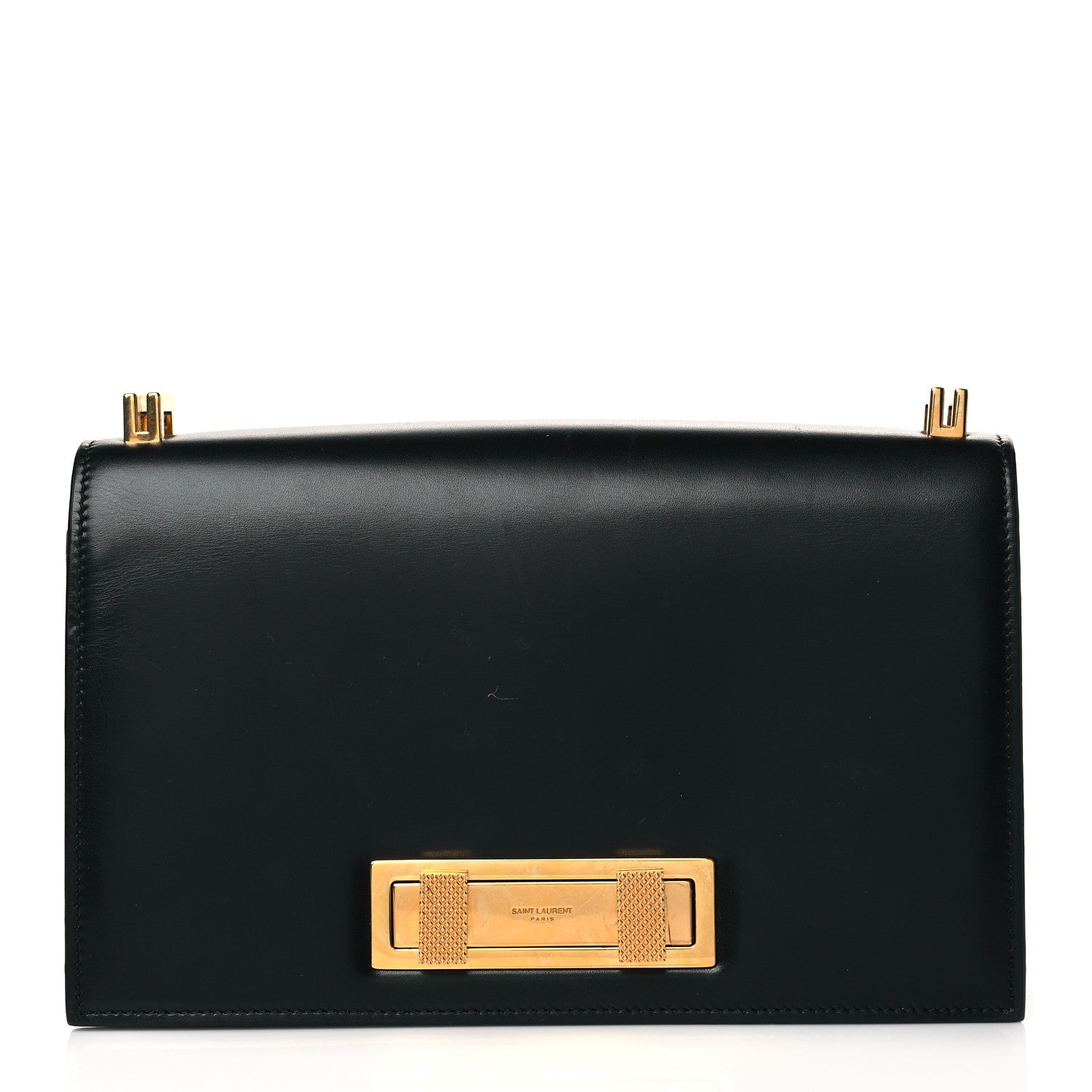 Saint Laurent Smooth Calfskin Medium Domino Shoulder Bag Black 1 of 10