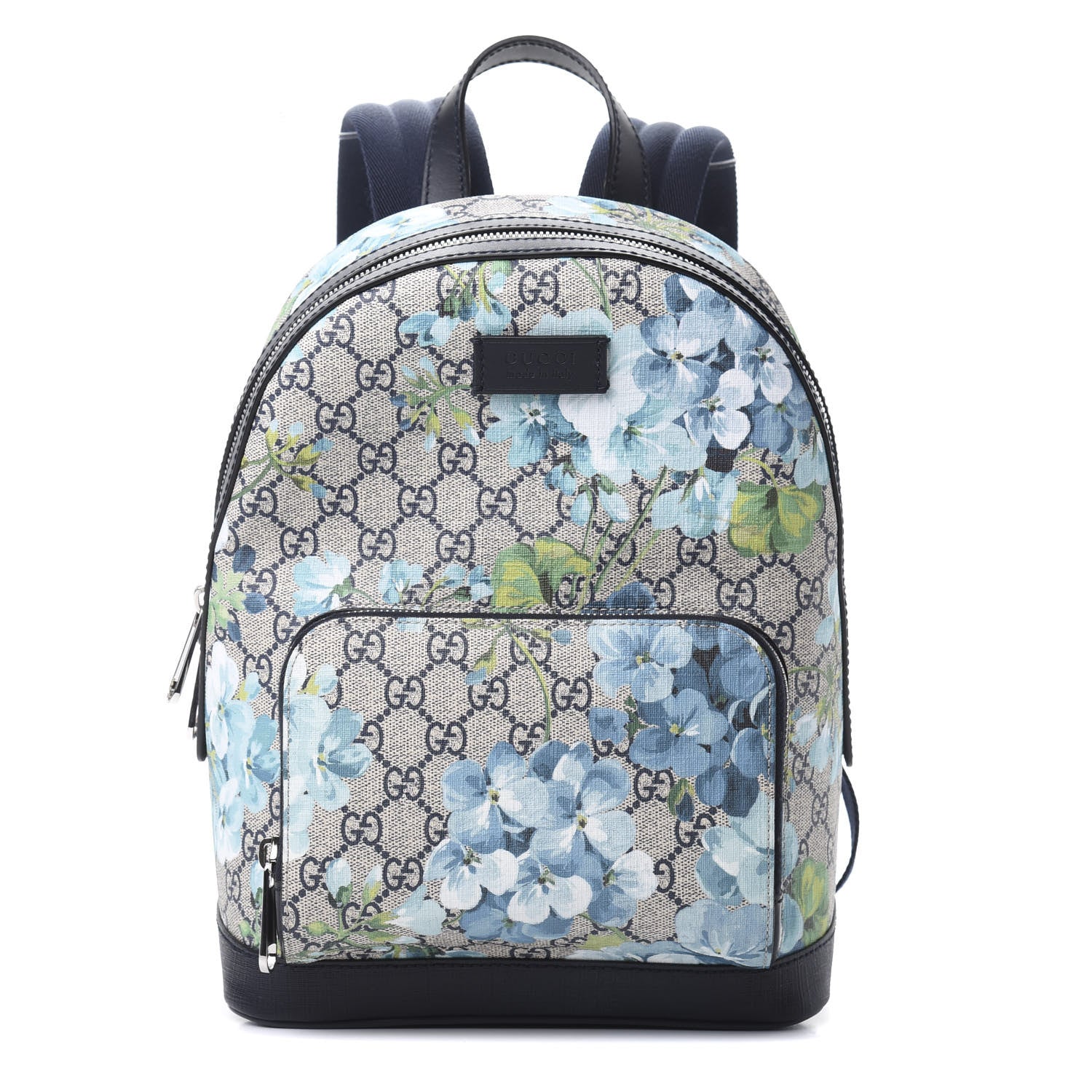 Gucci GG Supreme Monogram Blooms Small Day Backpack Blue 1 of 11