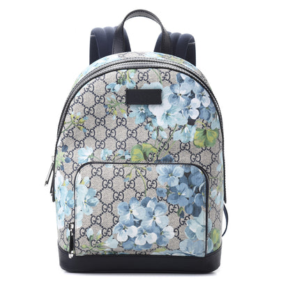 Gucci GG Supreme Monogram Blooms Small Day Backpack Blue 1 of 11