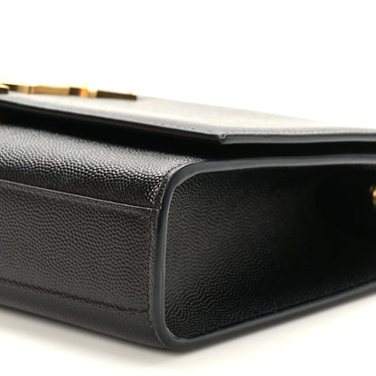 Saint Laurent Grain De Poudre Medium Classic Monogram Kate Satchel Black 9 of 9