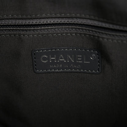 Chanel Lambskin Quilted Small Girl Bag Black Green 5 of 10
