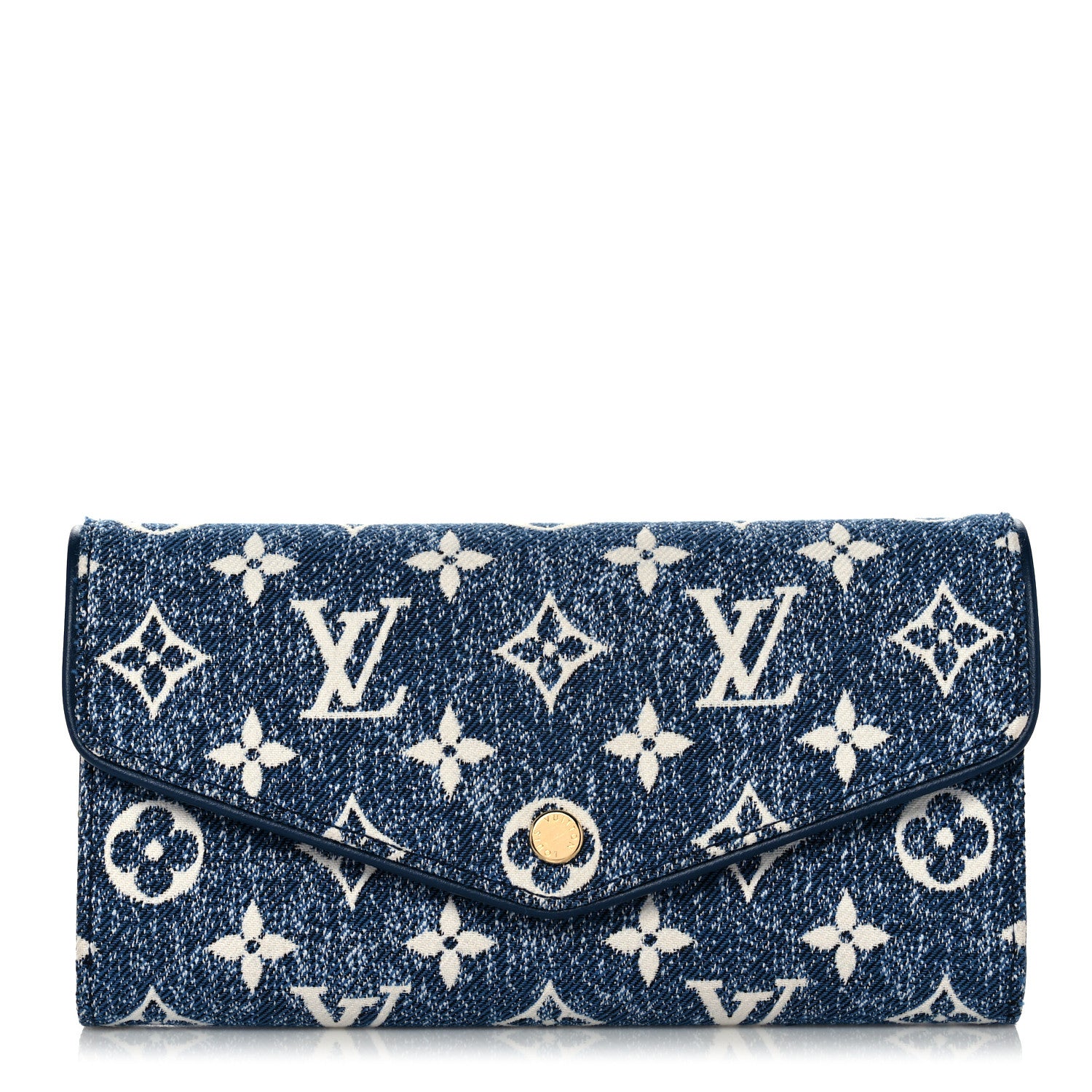 Louis Vuitton Monogram Jacquard Denim Sarah Wallet Bleu 1 of 11