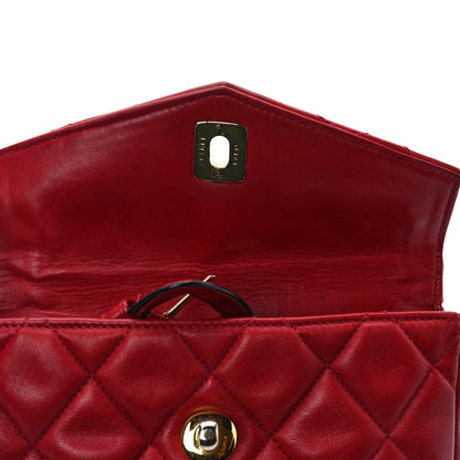 Chanel Lambskin Quilted Flap Waist Belt Bag 75 30 Red 14 of 14