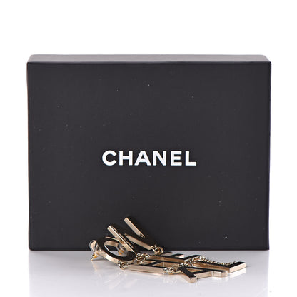 Chanel Metal Cha-Nel Logo Drop Earrings Gold 5 of 5